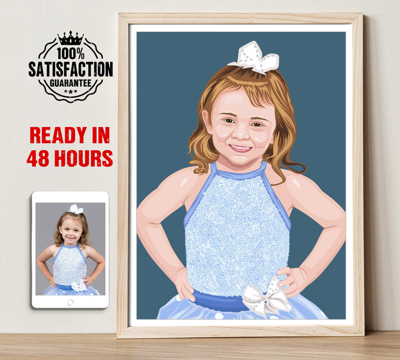 Realistic Kids Portrait Art