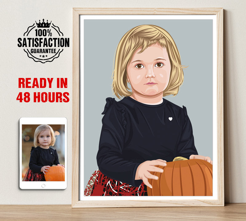 Realistic Kids Portrait Art