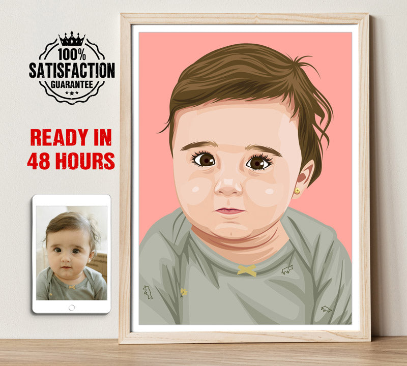 Realistic Kids Portrait Art