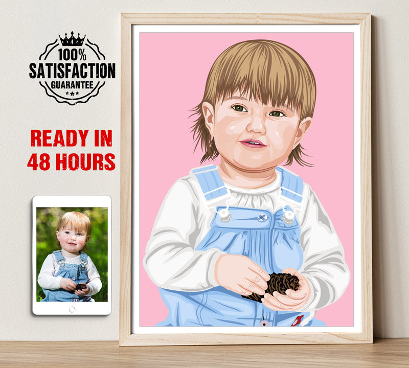 Realistic Kids Portrait Art