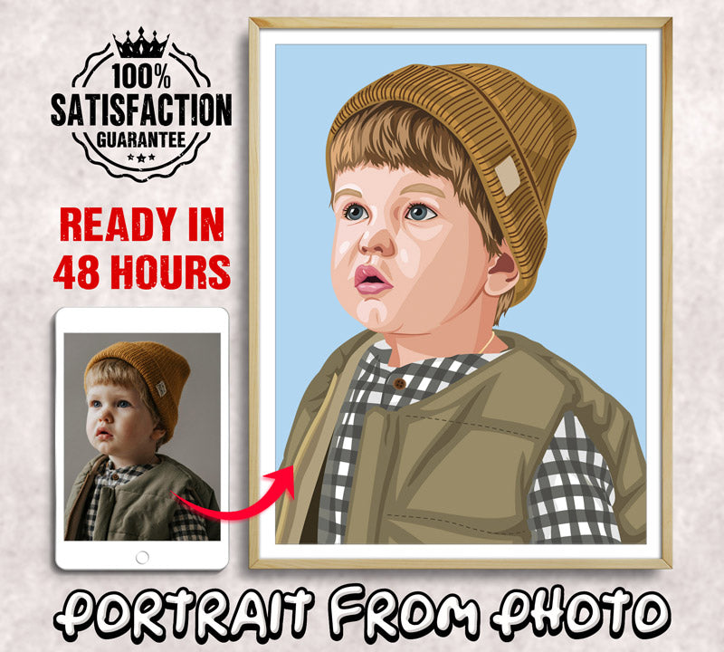 Realistic Kids Portrait Art